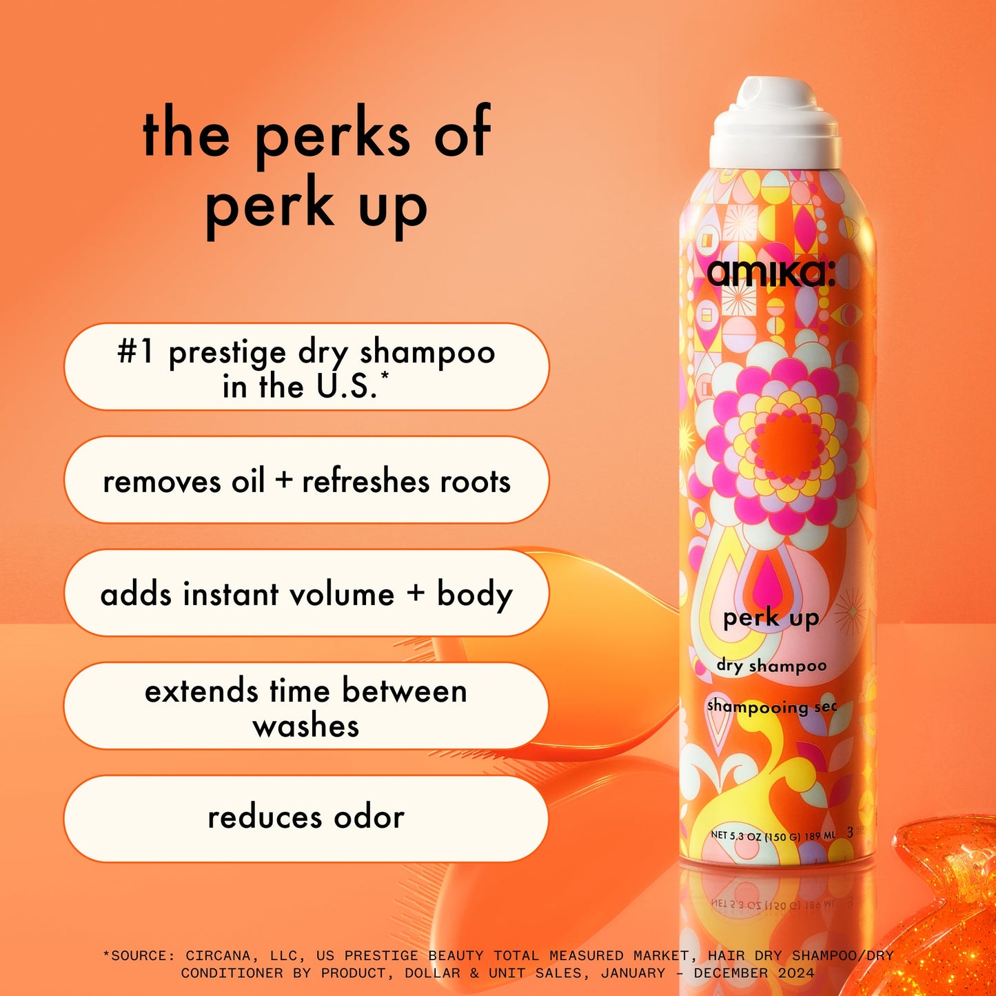 amika | perk up talc-free dry shampoo (64ml)