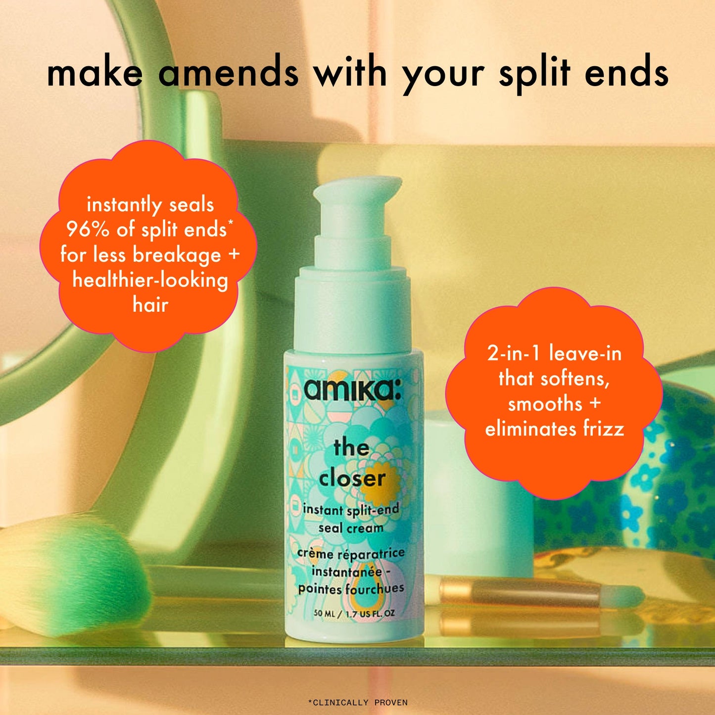 amika | the closer instant split-end seal cream (50ml)