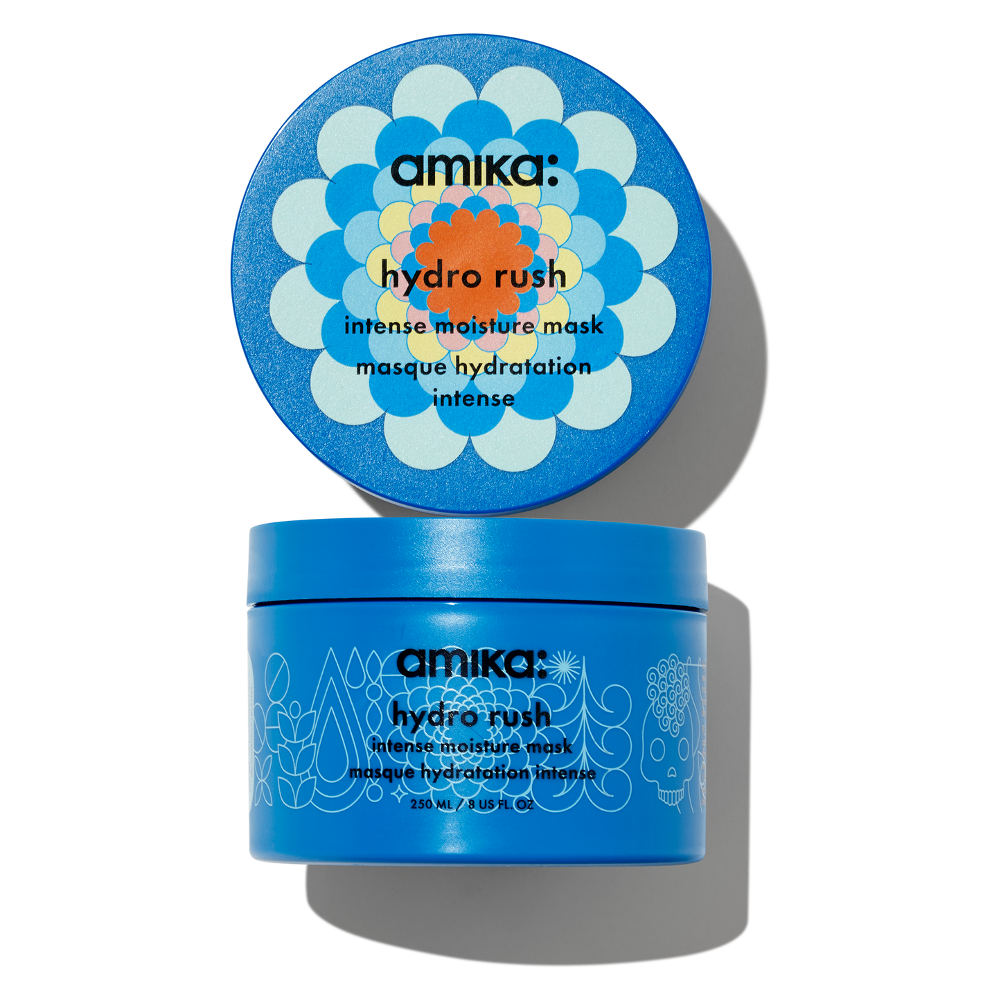 amika | hydro rush intense moisture hair mask with hyaluronic acid (250ml)