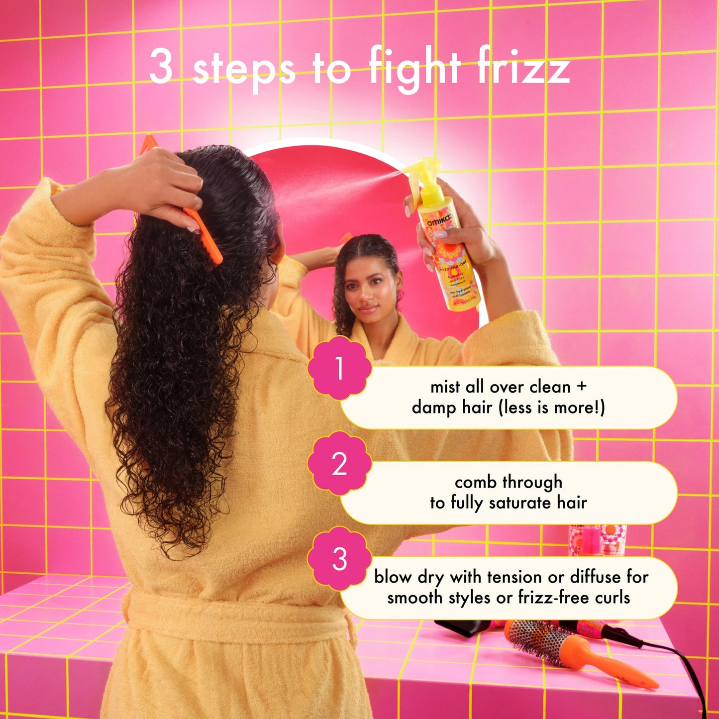 amika | frizz-me-not hydrating anti-frizz treatment (200ml)