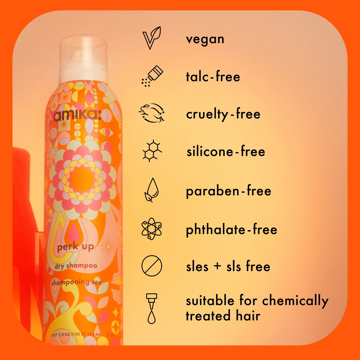 amika | perk up talc-free dry shampoo (64ml)