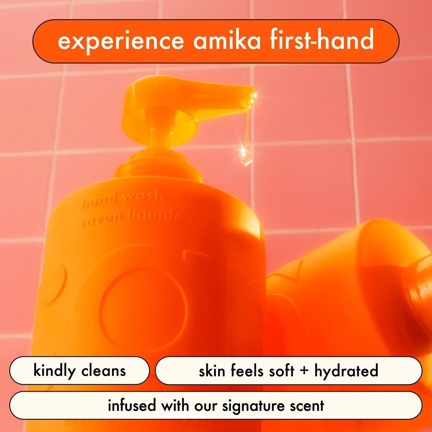 amika | hand wash infused with sea buckthorn berry (400ml)