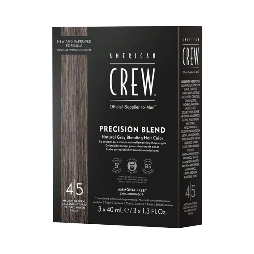 American Crew | Precision Blend Hair Dye – Medium Natural (3 x 40ml)