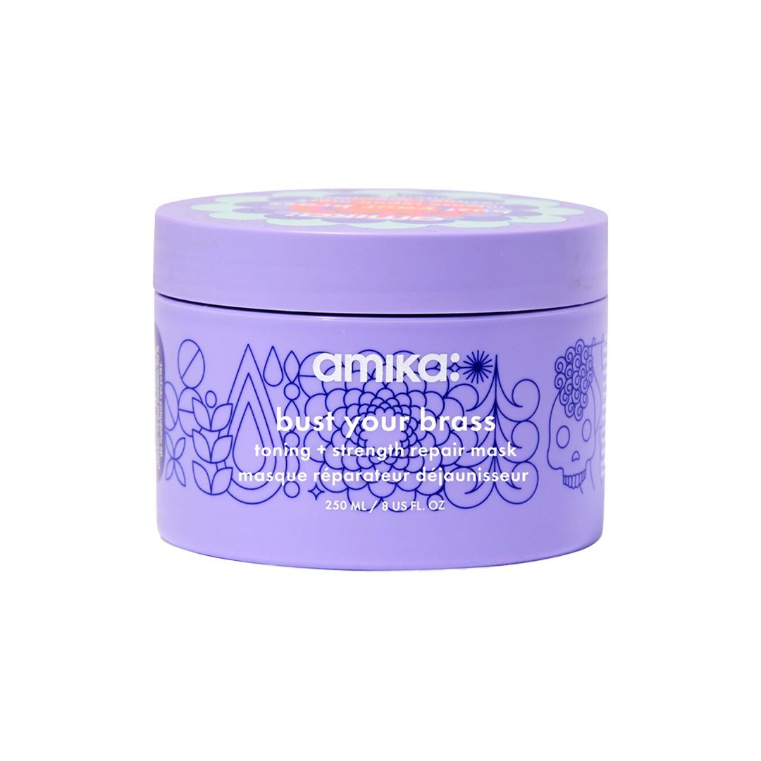 amika | bust your brass toning + strength repair mask (250ml)