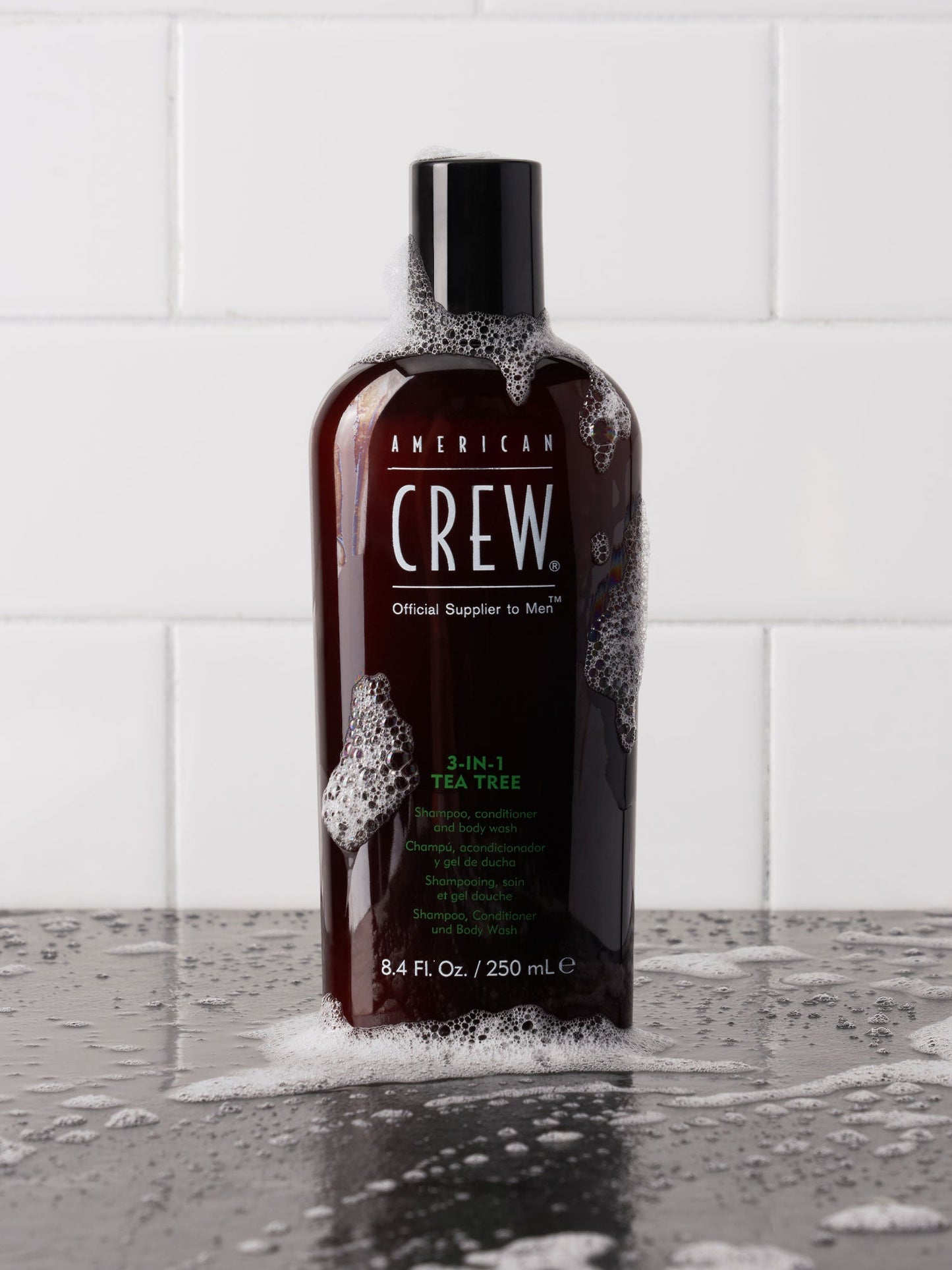 American Crew | 3-in-1 Tea Tree Shampoo, Conditioner, and Body Wash for Men (250ml)