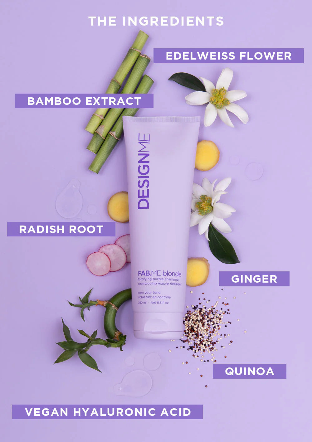DesignMe | FAB.ME Blonde Purple Shampoo (250ml)