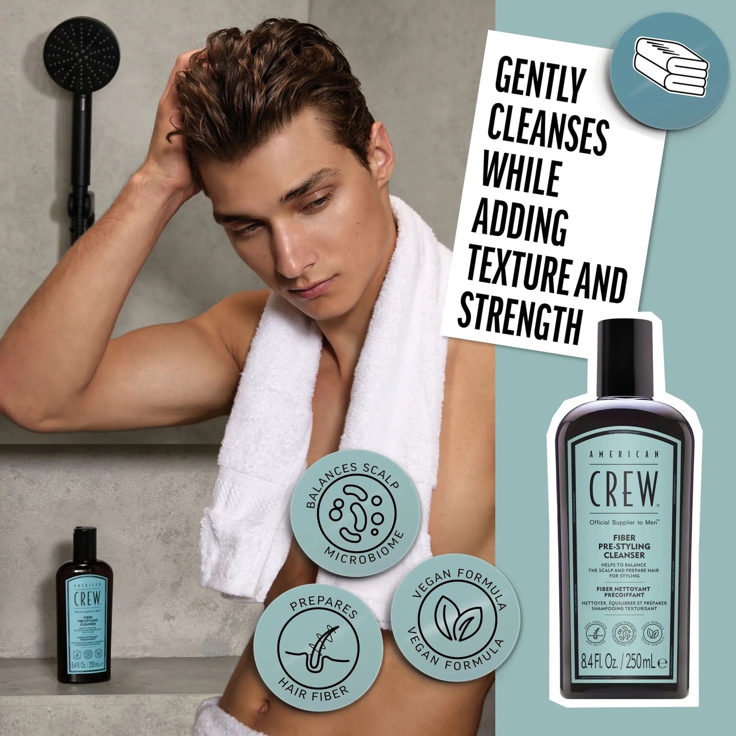 American Crew | Fibre Pre-Styling Shampoo (250ml)