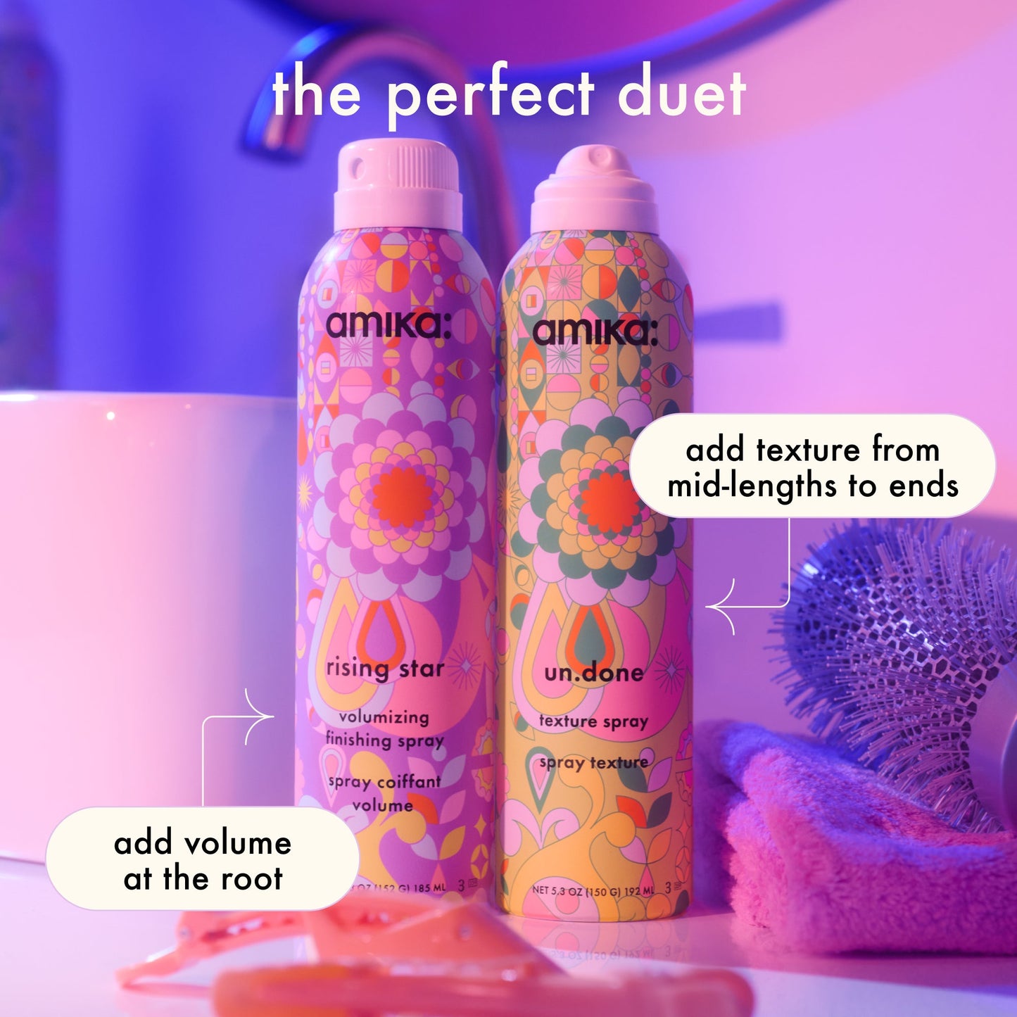 amika | un.done volume and matte texture spray (60ml)