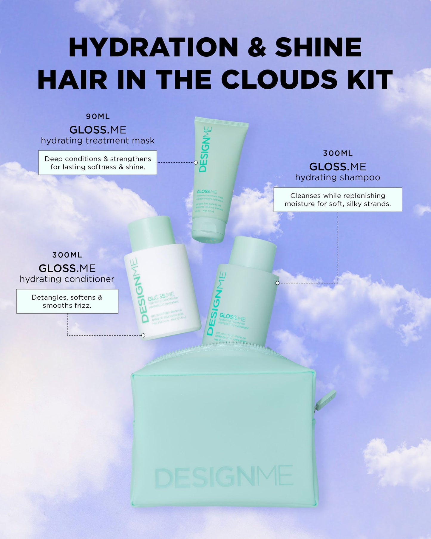 DesignMe | Hair In the Clouds Hydration & Shine Kit