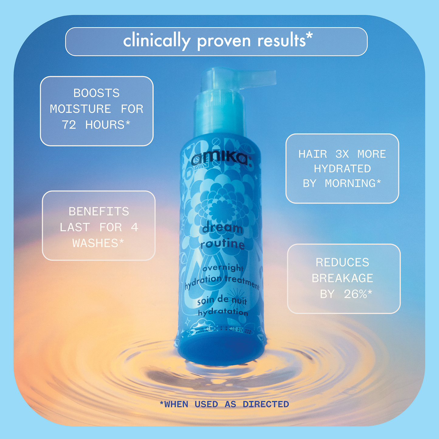 amika | dream routine overnight hydrating hair mask (100ml)