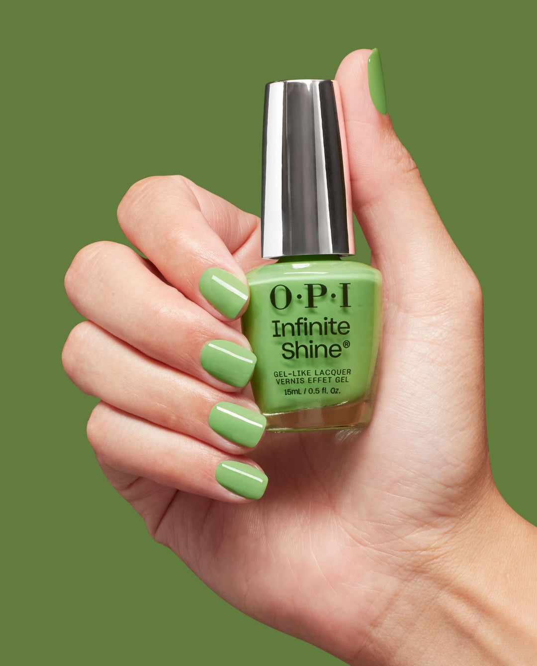 OPI | Infinite Shine • Make 'Em Jelly!: Jelly Green with Envy