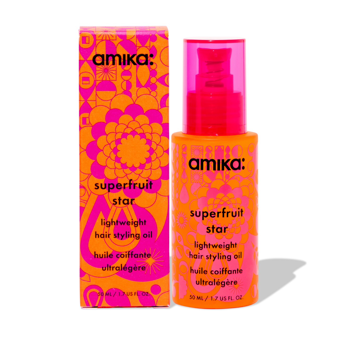 amika | superfruit star lightweight hair styling + heat defense oil (50ml)