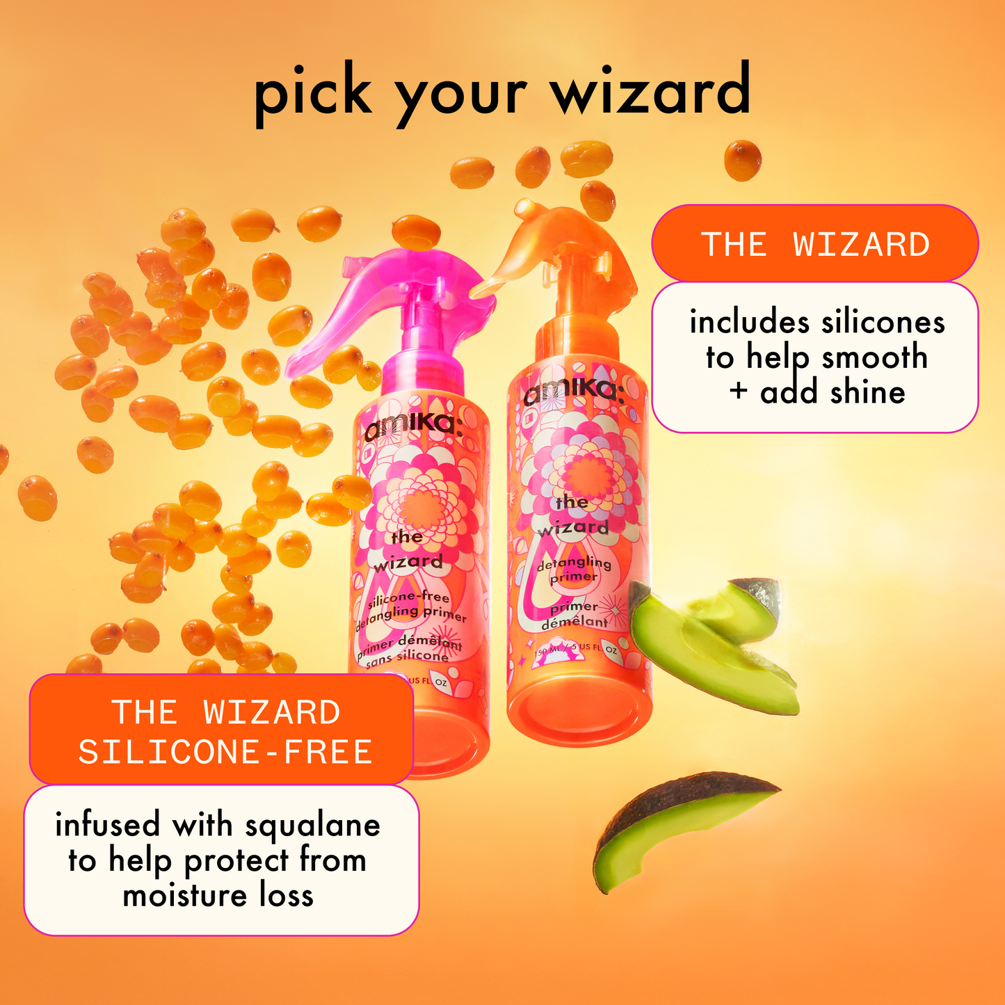 amika | the wizard silicone-free detangling hair primer (150ml)