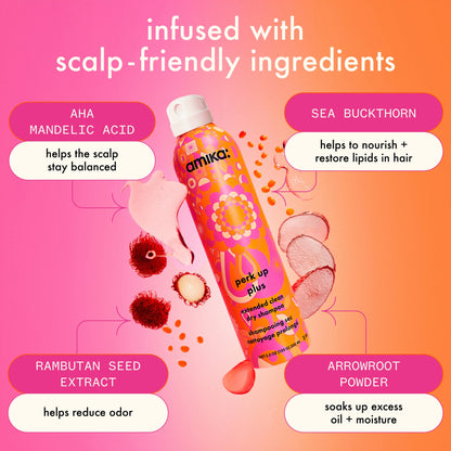 amika | perk up plus: extended clean dry shampoo (199ml)