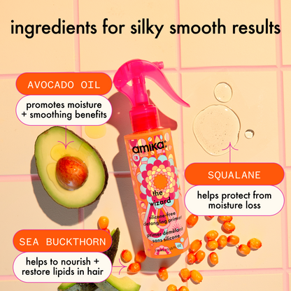amika | the wizard silicone-free detangling hair primer (150ml)