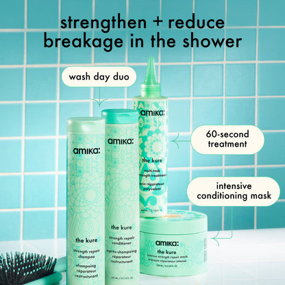 amika | the kure strength repair shampoo (500ml)