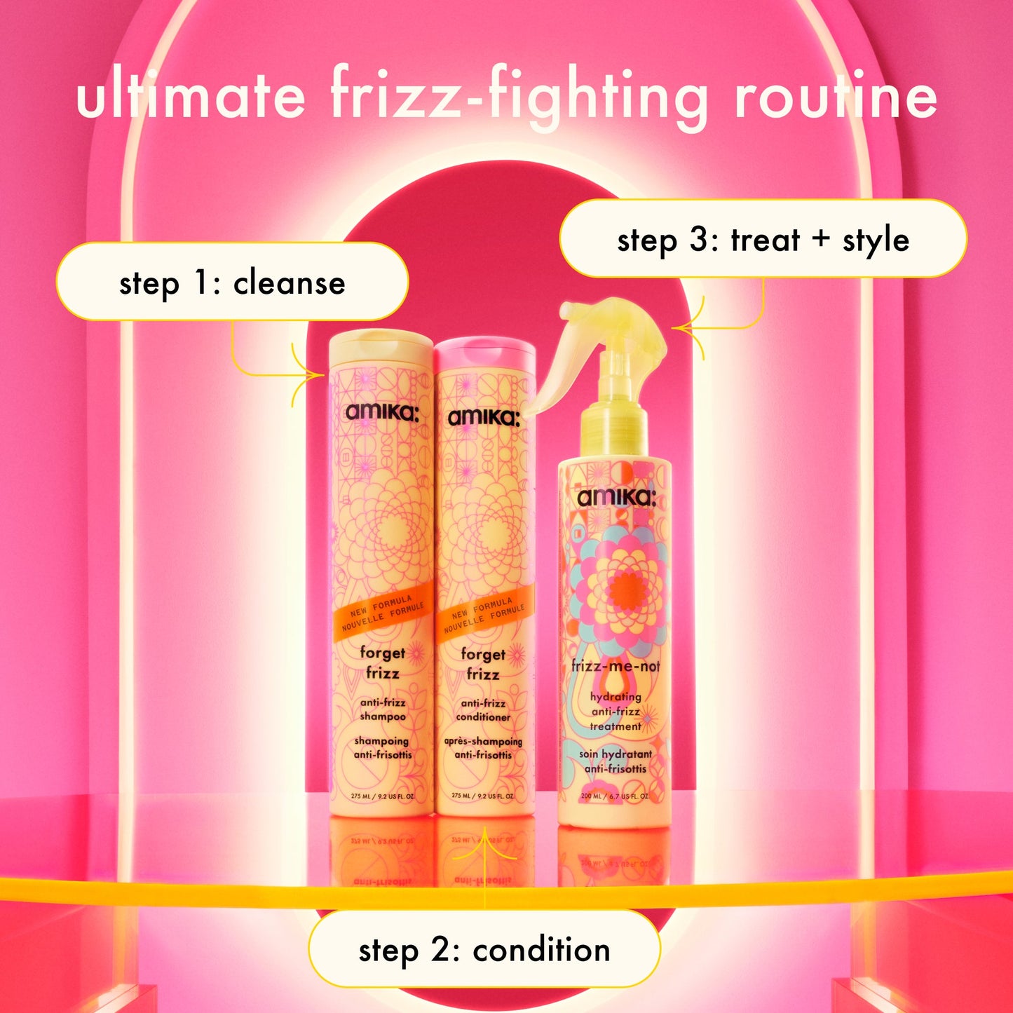 amika | forget frizz anti-frizz shampoo (1L)