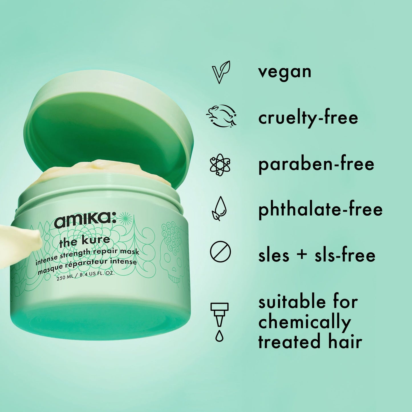 amika | the kure intense strength repair mask (100ml)