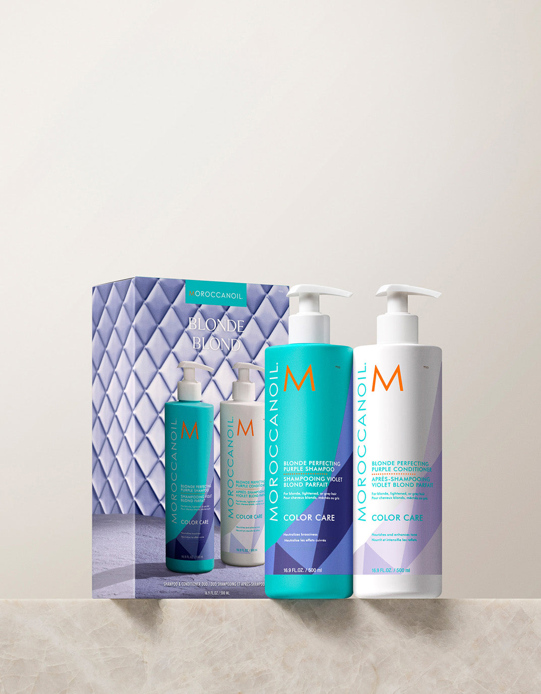 Moroccanoil | Blonde Perfecting Purple Shampoo and Conditioner Duo (500ml)