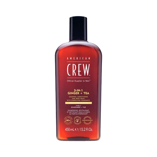 American Crew | 3-in-1 Shampoo, Conditioner, and Body Wash – Ginger + Tea (450ml)