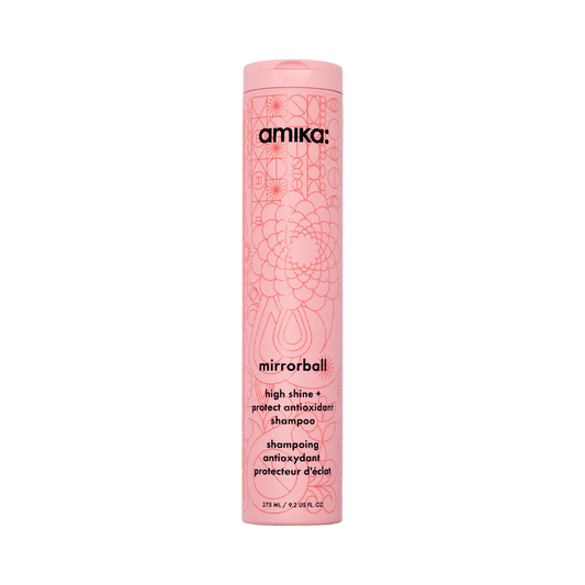 amika | mirrorball high shine + protect antioxidant shampoo (275ml)