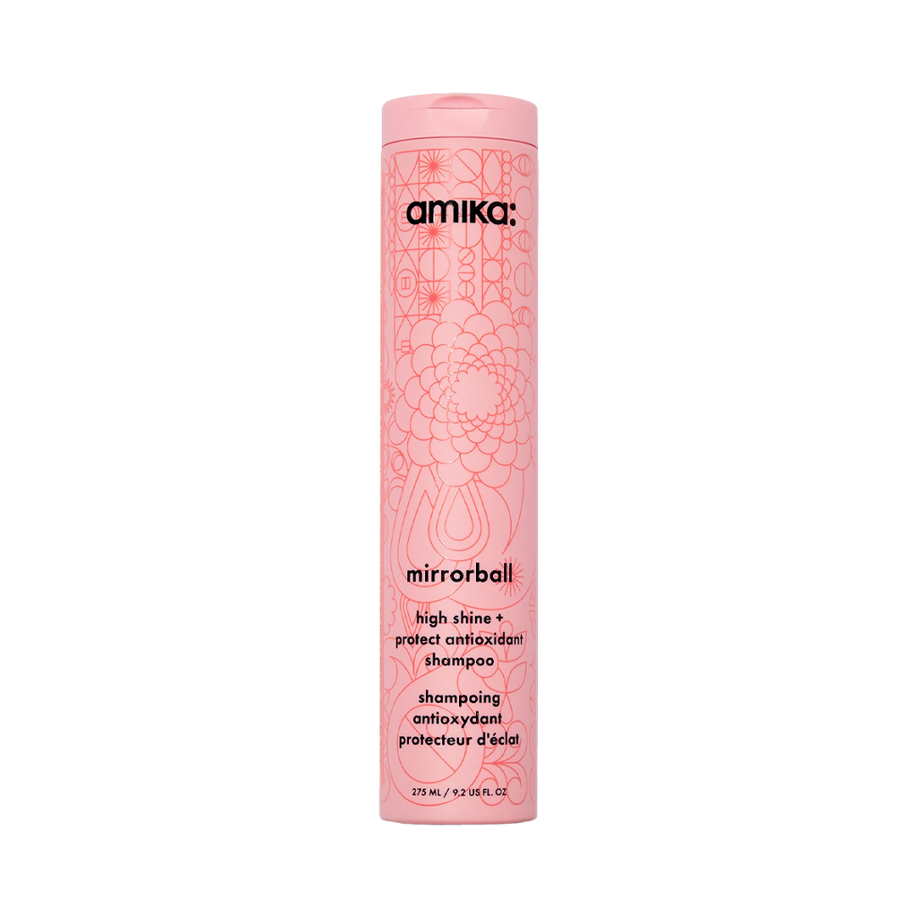 amika | mirrorball high shine + protect antioxidant shampoo (275ml)