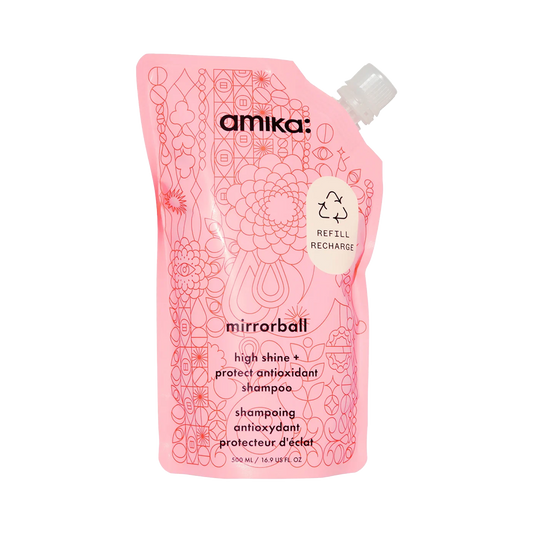 amika | mirrorball high shine + protect antioxidant shampoo (500ml)