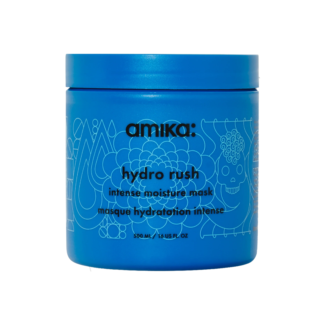 amika | hydro rush intense moisture hair mask with hyaluronic acid (500ml)