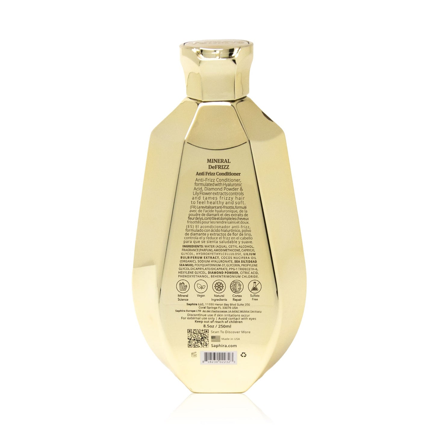 Saphira | Mineral DeFrizz Anti Frizz Conditioner (250ml)