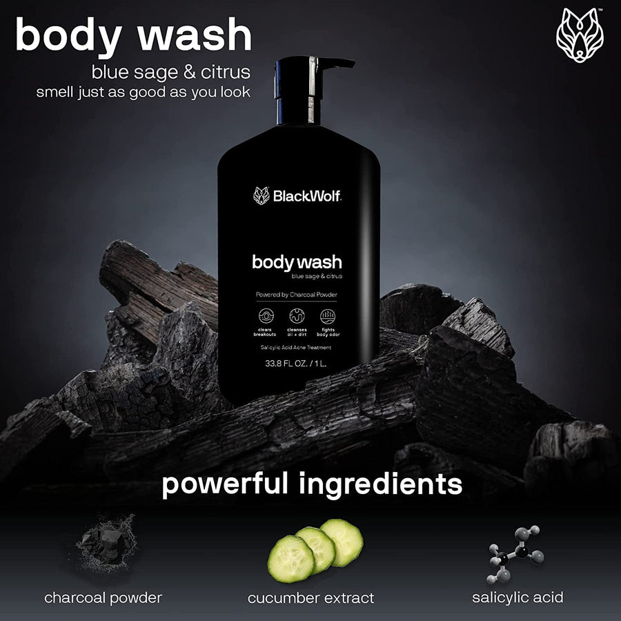 BlackWolf | Charcoal Body Wash (1L)