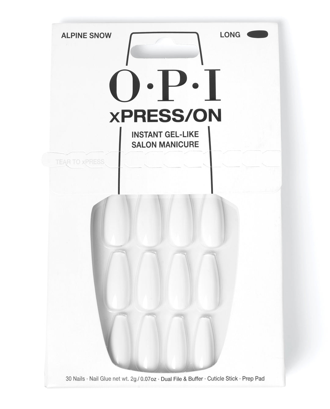 OPI | xPRESS/ON • Alpine Snow (Long)