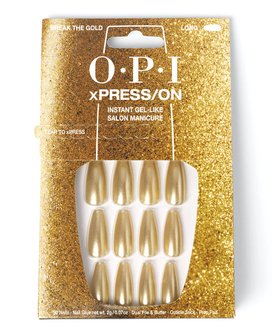 OPI | xPRESS/ON • Break the Gold (Long)