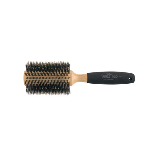 Dannyco | Circular Oakwood Brush - Natural Boar Bristles And Sponge Covered Handle Large