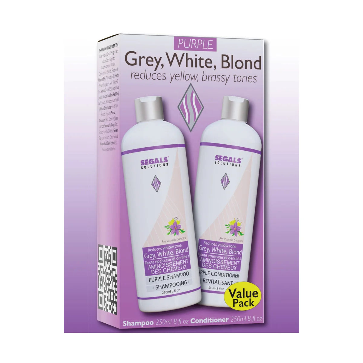 Segals Solutions | Silver Shine Purple Shampoo and Conditioner (250ml)