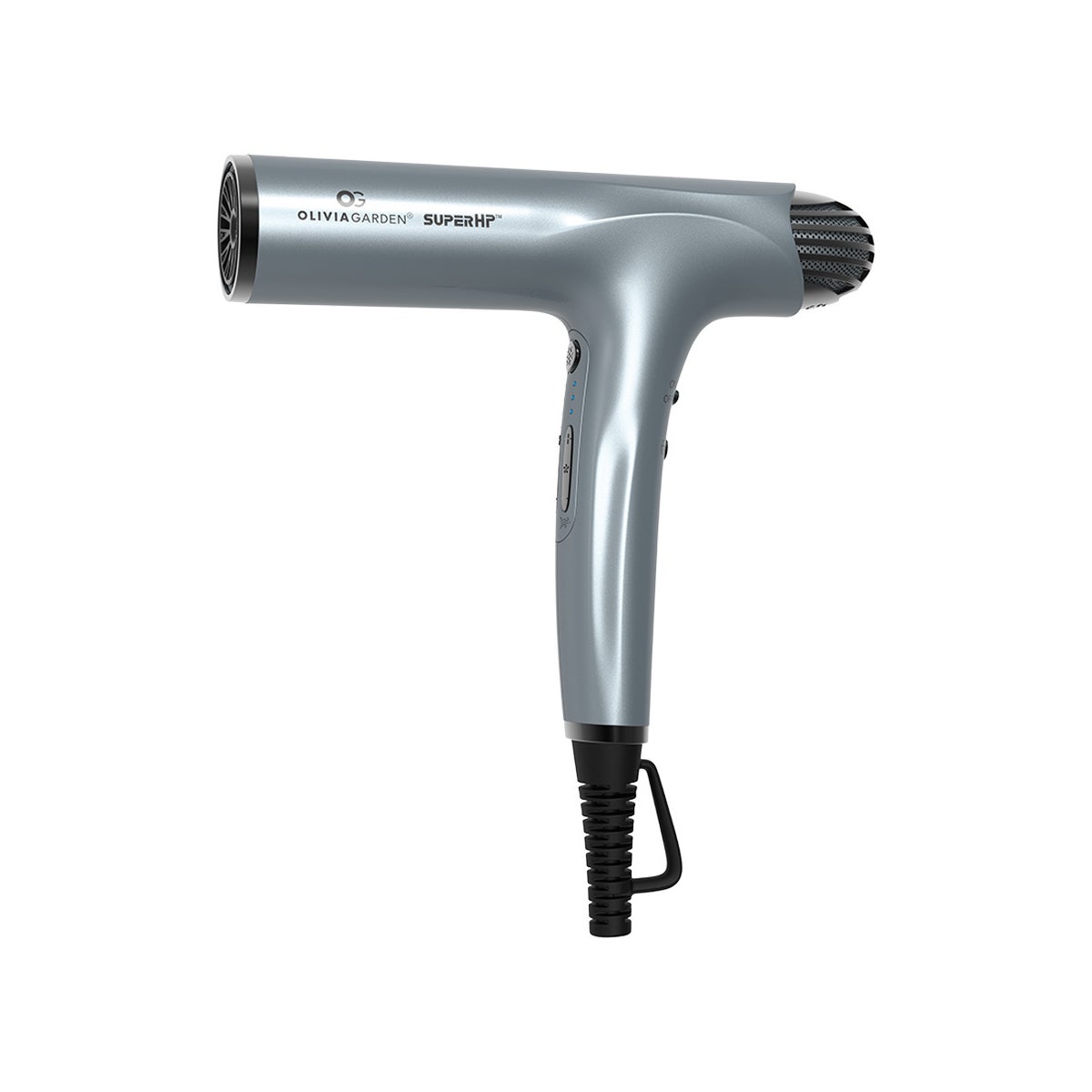 Olivia Garden | SuperHP Hair Dryer – Silver Blue
