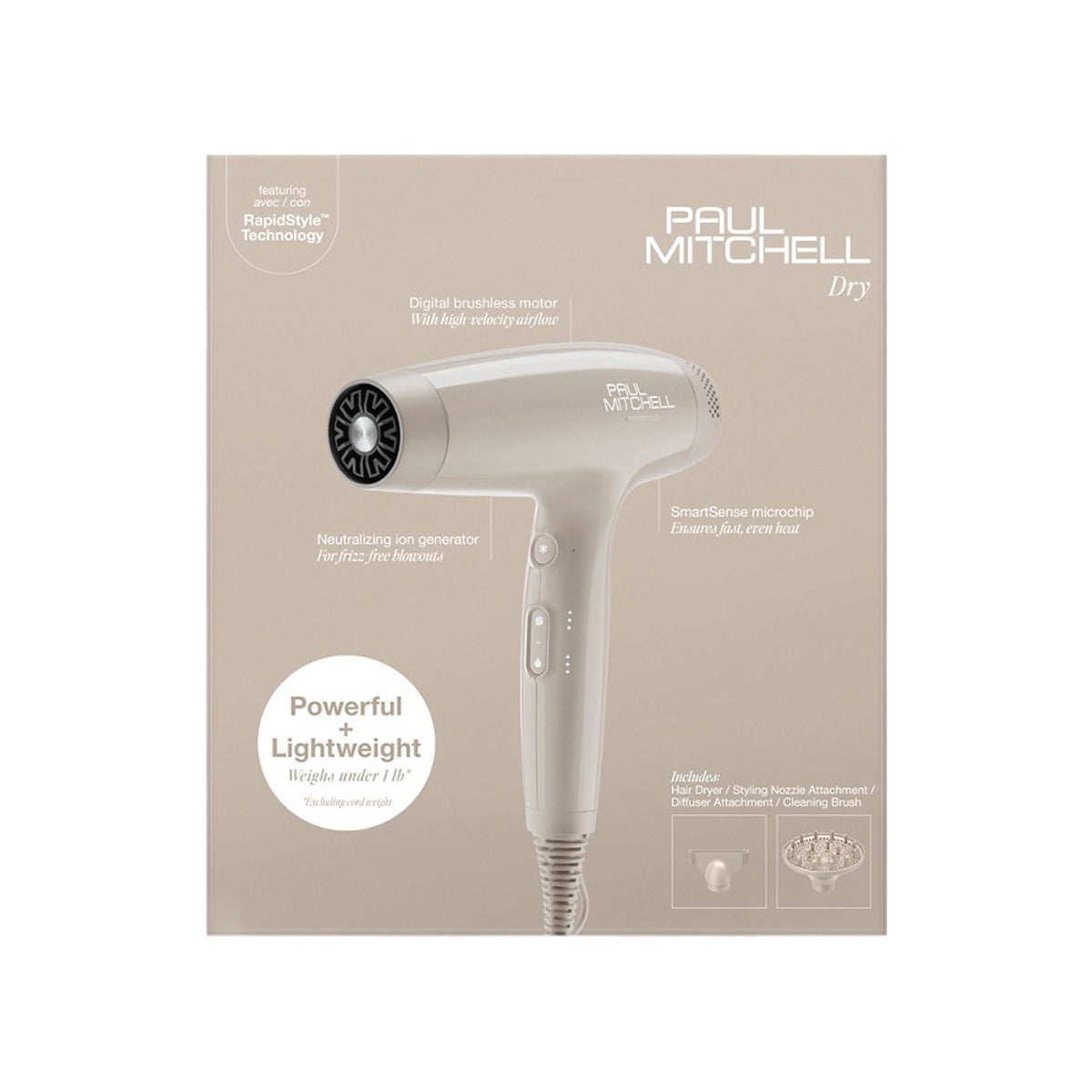 Paul Mitchell | Dry Lightweight Professional Hair Dryer – Taupe