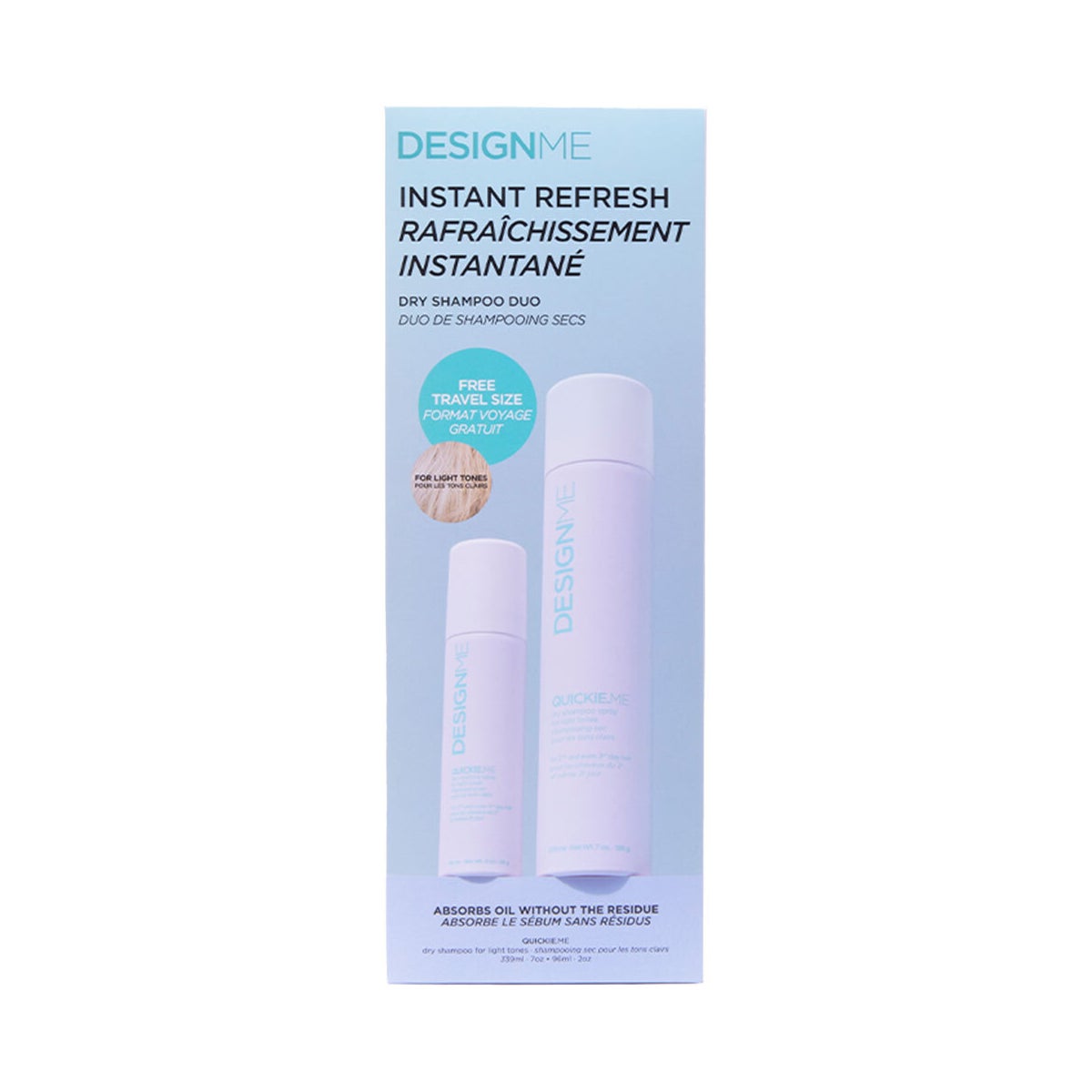 DesignMe | QUICKIE.ME Dry Shampoo for Light Tones Duo