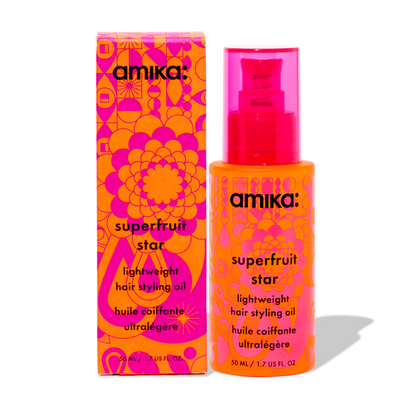amika | superfruit star lightweight hair styling + heat defense oil (50ml)