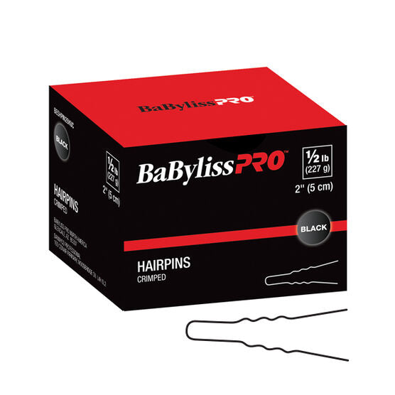 BaBylissPRO | Brown Crimped Bobby Pins, 2 Inch, 1/2lb